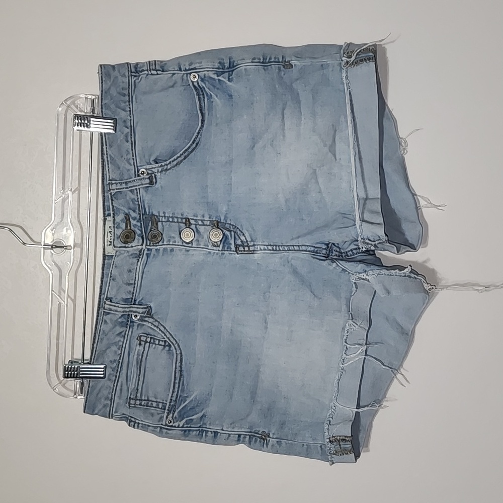 Mudd Flx Stretch Button Fly Cuffed Denim Shorts S… - image 4